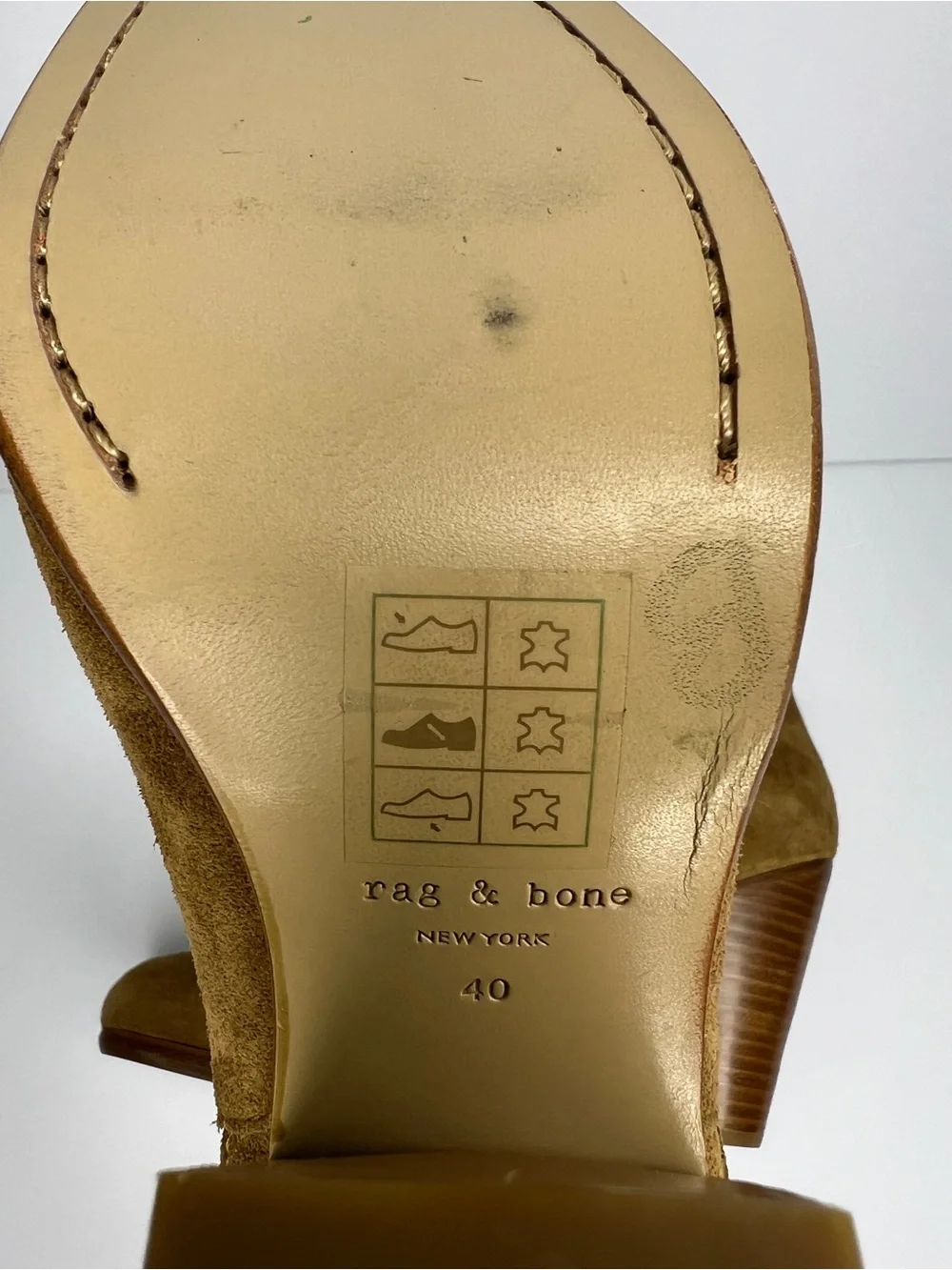Rag & Bone Margot Tan Suede Double Zip Ankle Booties Size 40 / US 10 No Box